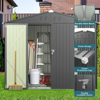 IronPeak Apex Outdoor Storage Shed 8x6